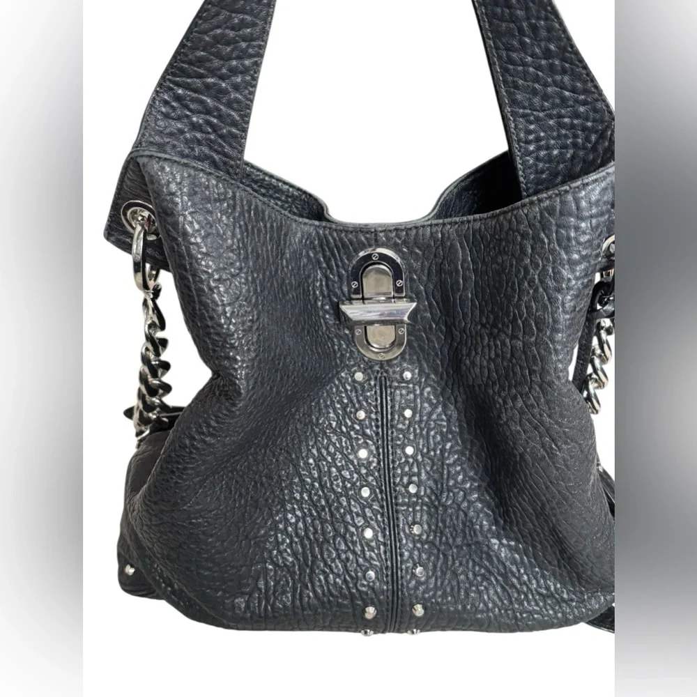 MICHAEL KORS UPTOWN ASTOR STUDDED LEATHER BAG Black